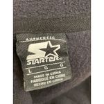 Starter  Standard Fleece Pullover Jacket Women Large Black Snap Collar Pockets Photo 4