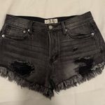 Free People Black Denim Shorts Photo 0