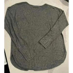 Athleta Pose Knit Long Sleeve Round Neck Athletic Top Gray Size Large Women's Photo 3