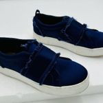 Sam Edelman Womens Levine Satin Fringe Elastic Slip-On Sneakers Blue Size 6.5 Photo 5