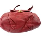 Michael Kors * Red Leather Shoulder Bag Purse Pebbled Leather Quiet Luxury Photo 8