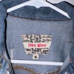 Hot Kiss Women’s Cropped  Blue Denim Jacket with Cream Lace Size: S Photo 5