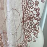 Maurice's Dainty Ethereal Floral Lace Scarf in Blush Pink w/ Tassels Photo 8