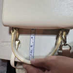 Neely & Chloe No 19‎ Mini Lady Bag White Saffiano Leather Crossbody Hand bag Photo 4