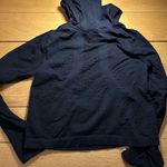 Athleta  flurry hooded seamless black sweatshirt medium Photo 5