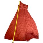 Azazie A-Line One Shoulder Chiffon Dress Side Slit Terracotta A8 bridesmaid Photo 8