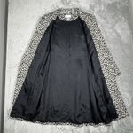 Spiegel  Coat Women's 10 Black‎ White Leopard Print Long Button Front Retro Y2K Photo 4