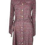 Anthropologie 11 1 Tylho Womens  Striped Button-Down Shirt Dress With Waist Tie Photo 0