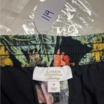 Charter Club  Luxury Linen Cotton Blend Pants Size Medium Tie Belt Tropical Wide Photo 7