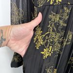 Poet Maxi Dress Womens Large Black Gold Haiku Koi Fish Print Photo 11