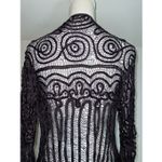 Soulmates Vintage Whimsy Goth Silk Beaded Cardigan Shawl. Sz XL. Photo 3