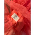 Lane Bryant Dress Womens 26/28 Coral Lace V Neck Cap Sleeve Lined Party Cocktail Photo 7