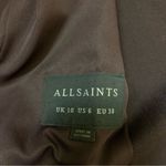 ALLSAINTS  Aleida Black Open Front Longline Blazer‎ Jacket 6 Maroon Women’s Photo 5