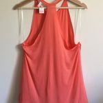 PINK - Victoria's Secret VICTORIA'S SECRET PINK Coral Orange Pink Super Soft Halter Neck Flowy Tank Top Photo 3