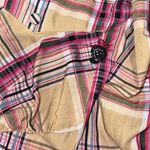 Volcom  Poison Oak Sundress‎ in Curry Tan Pink Plaid Size 3 NWT Photo 6