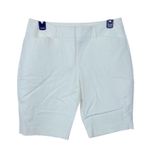 Apt. 9  Solid White Bermuda Shorts Women’s Size 8 | Classic Chino Flat Front Photo 1