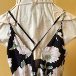 AQUA  Soprano Floral Print Black Maxi Dress Tie Waist Size Small Photo 3