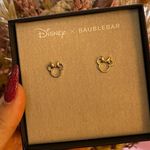 BaubleBar NEW IN BOX Disney x  Minnie Mouse bow gold outline earrings Photo 0