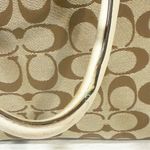 Coach Signature Bleecker Daisy Tote F14724 Khaki Brown Floral Shoulder Bag Photo 5