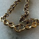 Christian Dior logo rhinestone necklace Vintage/Rare Photo 2