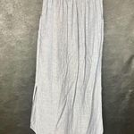 Tahari  Light Blue Linen Button Front‎ Maxi Skirt Size Small Photo 1