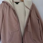 Eddie Bauer Faux Shearling Lined Full Zip Hoodie Size MedP Winter Y2K Streetwear Photo 6