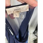 Entro  Velvet Mesh Long Sleeve Gown Maxi Dress Blue Size L Evening Formal Holiday Photo 9