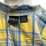 Erika 100% Cotton Plaid Button-Down Tank Large Cottagecore Photo 3