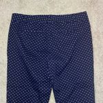 Loft The Original Crop Navy and White Polka Dot Stretch Pants Trousers Womens 10 Photo 5
