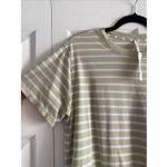 Lululemon‎ Womens 4 Tan Striped Short Sleeve Top Athleisure Photo 3