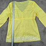 Michael Kors Embroidered Tunic‎ Top Cover Up Lightweight Yellow L Size L Photo 2