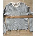 Madewell Textured Cotton wool Crew Neck Sweatshirt with Contrast Trim Grey M Photo 2