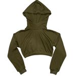 Naked Wardrobe  Stay Chillin Cropped Hoodie Green Small Photo 2