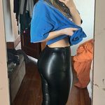 H&M Faux Leather Black Pants Photo 3