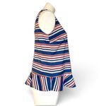 Tommy Hilfiger  peplum Tank Top Blue and Red Striped SMALL Photo 3