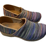 Dansko  Pro Clogs Slip On Shoes Womens 41/10.5 Multicolor Pastel Jute Wedge Heel Photo 0