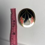 Vintage Signed Chuna Cloisonné Pin Gold Photo 6