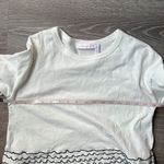 See By Chloe Luxury White Bell Long Sleeve Decorated Boxy Top French Style Photo 8