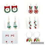 NEW Christmas Starlight Mint Holiday Earrings Green Photo 1
