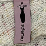 Solemio Confetti Textured Cocktail Dress Sz M Short Sleeve Mini Low Back Party Photo 5