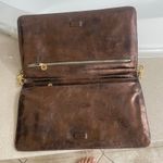 Tory Burch REVA METALLIC COPPER/BRONZE DISTRESSED LEATHER CLUTCH SHOULDER BAG Photo 15