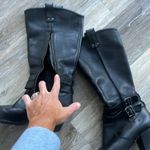 Born Lewisa knee high black stacked heel leather boots Size 7 Photo 4