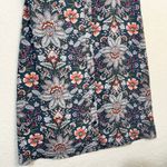 Loft Ann Taylor Dark Paisley Floral Gray Button Down Sundress Size 6 Sleeveless Photo 4