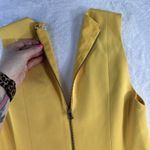 Alice + Olivia  Sz 2 Callie Mini Dress Asymmetrical Drape V-Neck Sleeveless Gold Photo 14