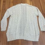 Blu Pepper Open-Front Oversized Cardigan Ivory Tan Speckled size Medium Photo 1