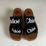 Chloé CHLOE- Woody Wedge Espadrille Platform Sandals Slip On Designer Fashion Photo 1