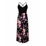 Womens Baikea Sleeveless Floral High Low Maternity Breastfeeding Maxi Dress S Black Size undefined Photo 2