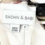 Sachin & Babi Lisandra Satin Crêpe Floral Midi Dress Eggshell Venetia Petals Size 2 Photo 7