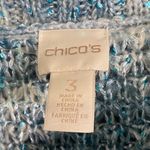 Chico's  Textured Blue Cowl Neck Sweater Photo 1