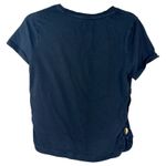 Maje Black Cropped Gold Tone Side Button Blouse Size 2 US Medium Photo 1